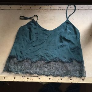 Silk tank top/crop top